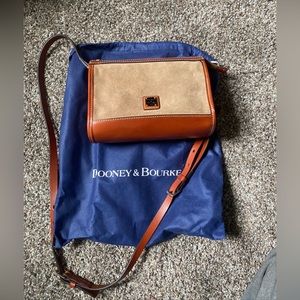 Dooney and Bourke crossbody purse bag brown suede